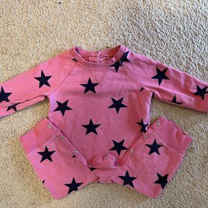 Pink sweatshirt romper from Primary 6-12M